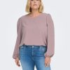 Overdele ONLY CARMAKOMA | Carmetta Life L/S O-Neck Top