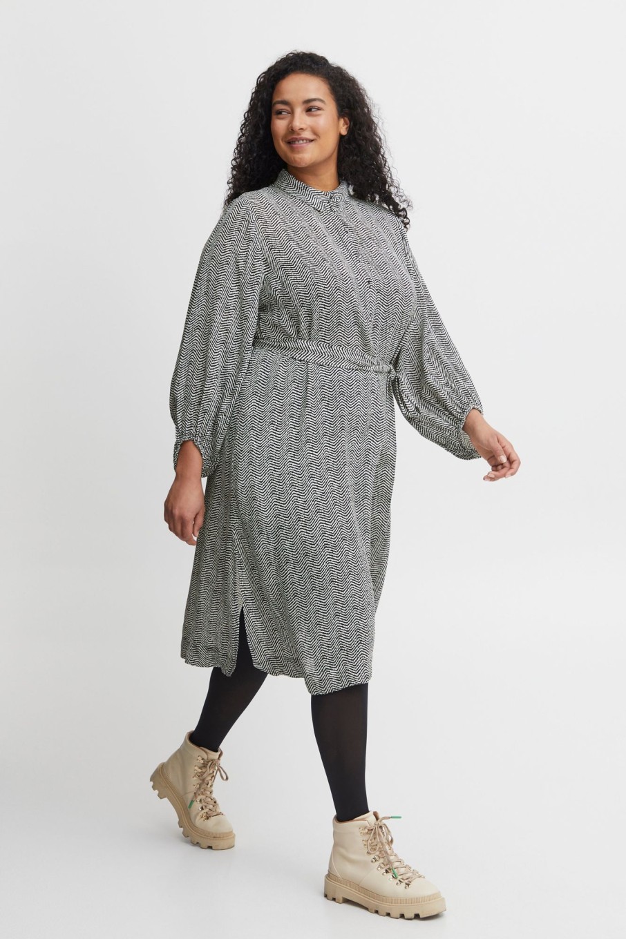 Overdele Fransa Plus Size Selection | Frpjosephine Dress Black Graphic