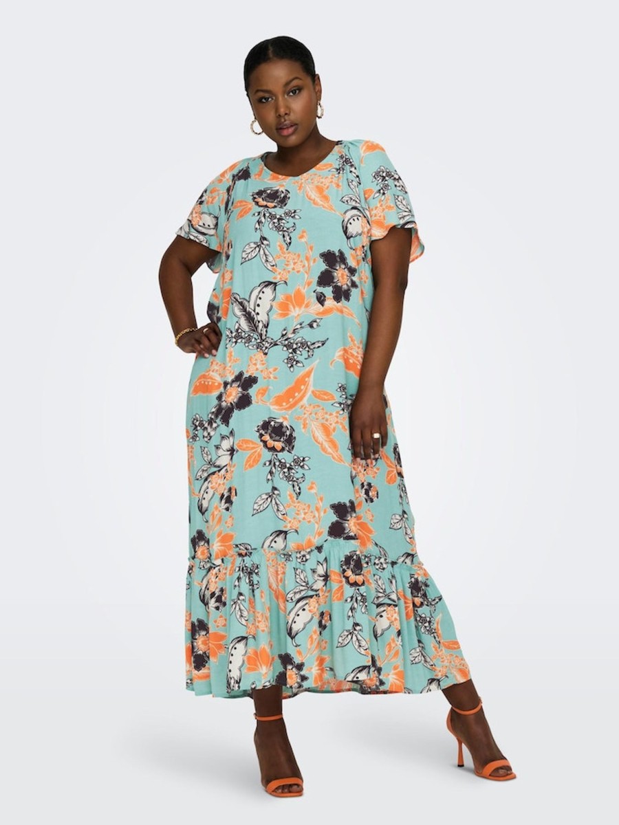 Overdele Only Carmakoma | Carsolar Ss Calf Dress Aop