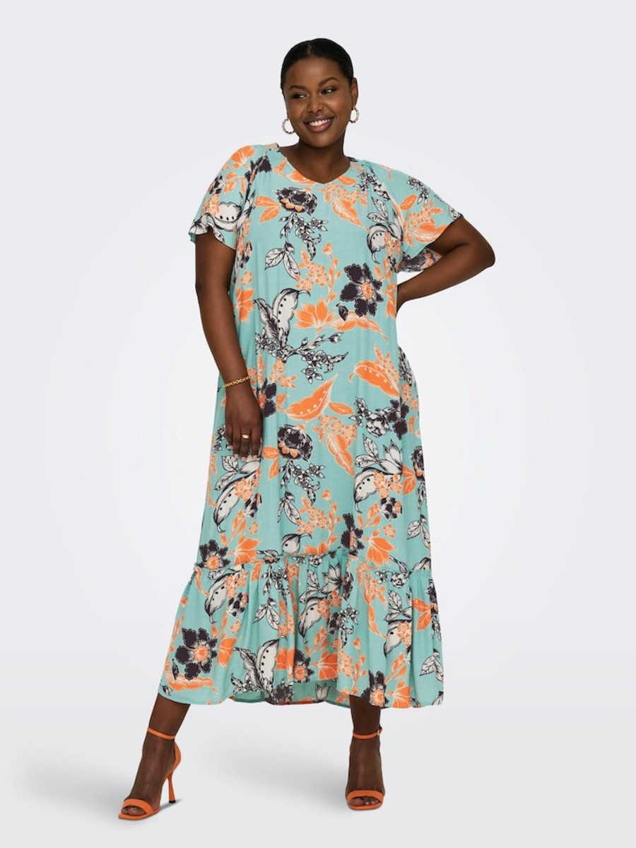 Overdele Only Carmakoma | Carsolar Ss Calf Dress Aop