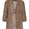 Overdele Pieces Curve | Pcbosella 3/4 Printed Blazer Noos Natural Leo