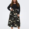 Underdele ONLY CARMAKOMA | Carluxmie Long Skirt Mix Of Flowers