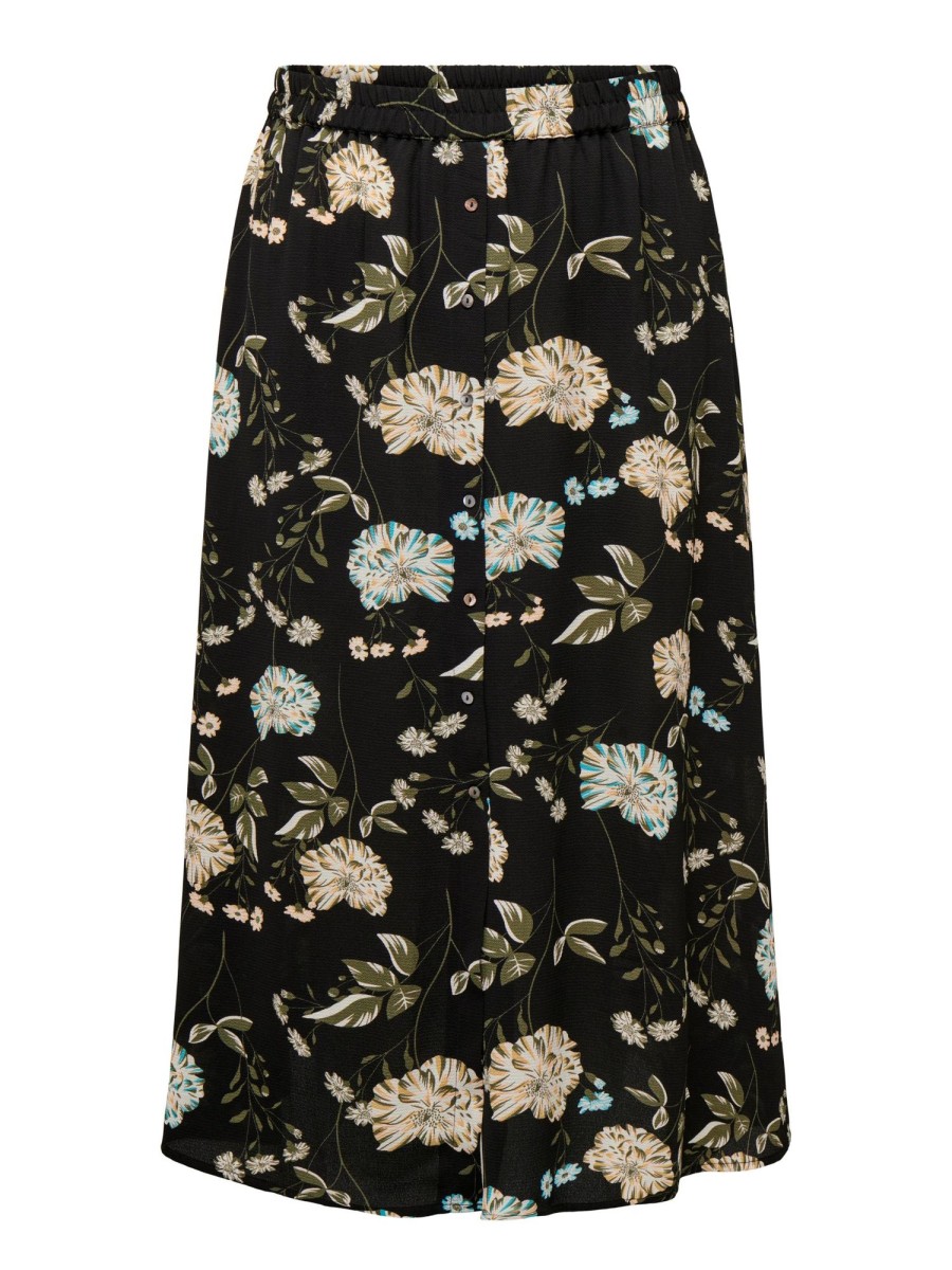 Underdele ONLY CARMAKOMA | Carluxmie Long Skirt Mix Of Flowers