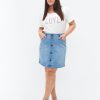 Underdele ZIZZI | Zijscreen - Abk Skirt Light Blue Denim