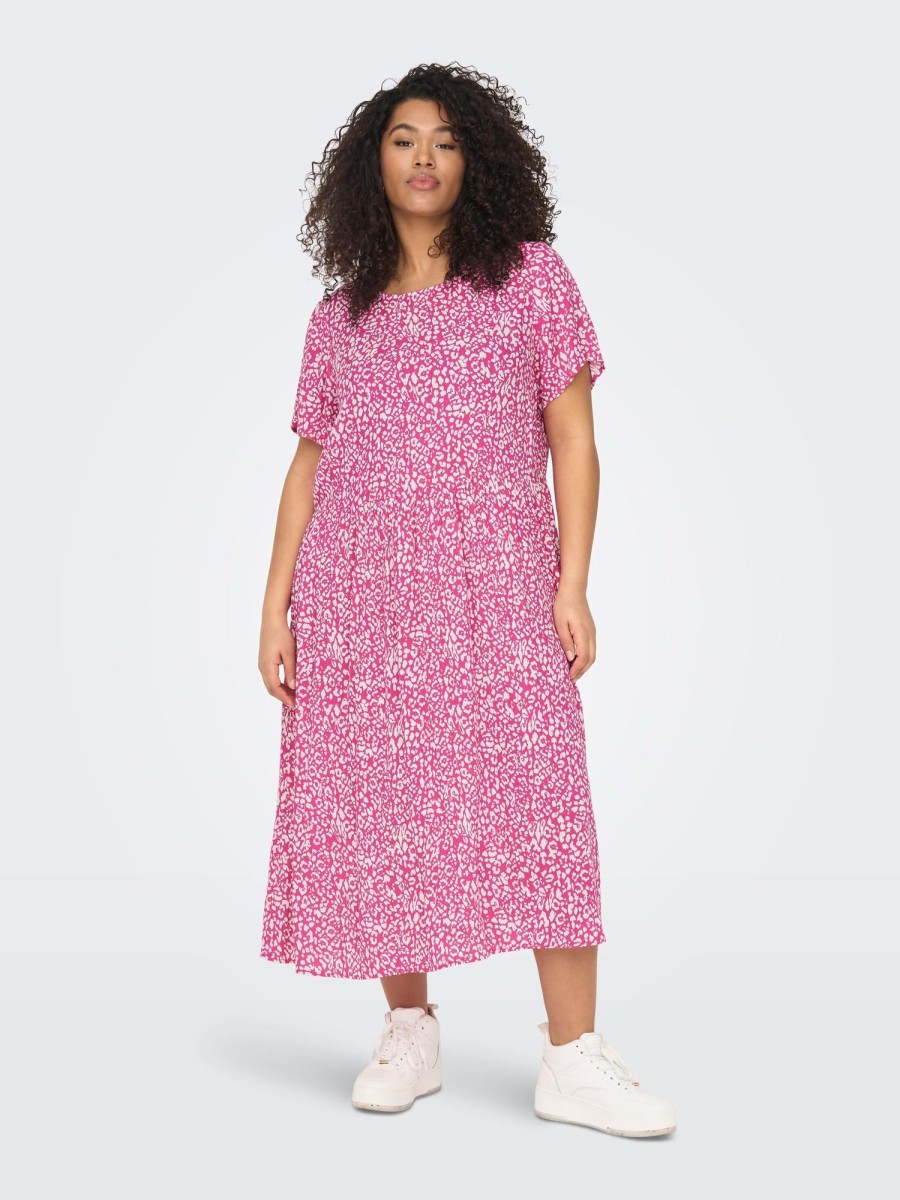 Overdele ONLY CARMAKOMA | Carsirina Ss Calf Dress Aop