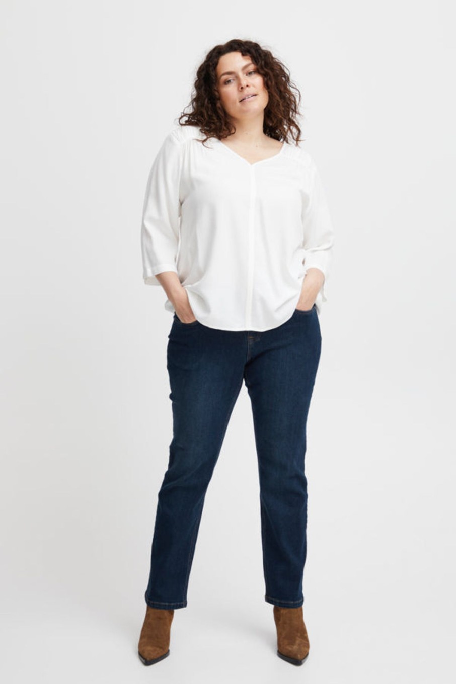 Underdele Fransa Plus Size Selection | Fpellie Tessa Je 1 Pure Indigo Denim