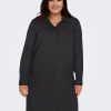 Overdele Only Carmakoma | Caradelone Ls Blocking Shirtdress Wvn Black