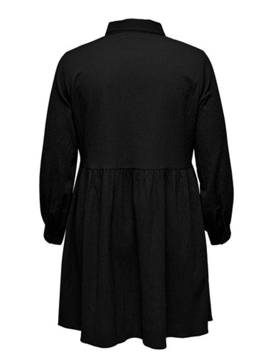 Overdele ONLY CARMAKOMA | Carfilopa Ls Button Knee Dress Wvn Black