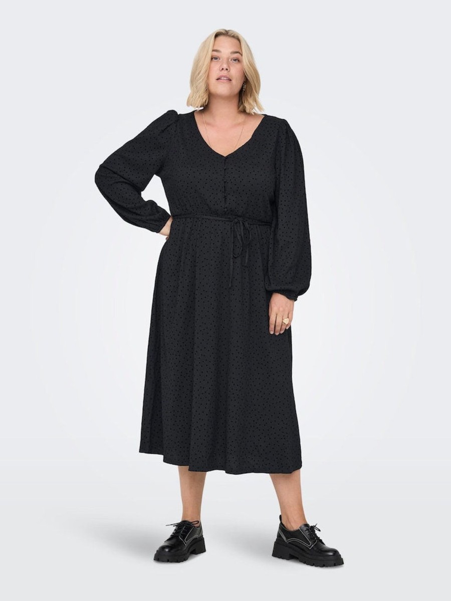 Overdele ONLY CARMAKOMA | Carlara L/S Dress Jrs Black