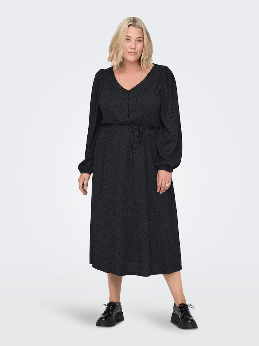 Overdele ONLY CARMAKOMA | Carlara L/S Dress Jrs Black