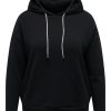 Overdele ONLY CURVE | Oncnew Fancy L/S Hood Swt Black