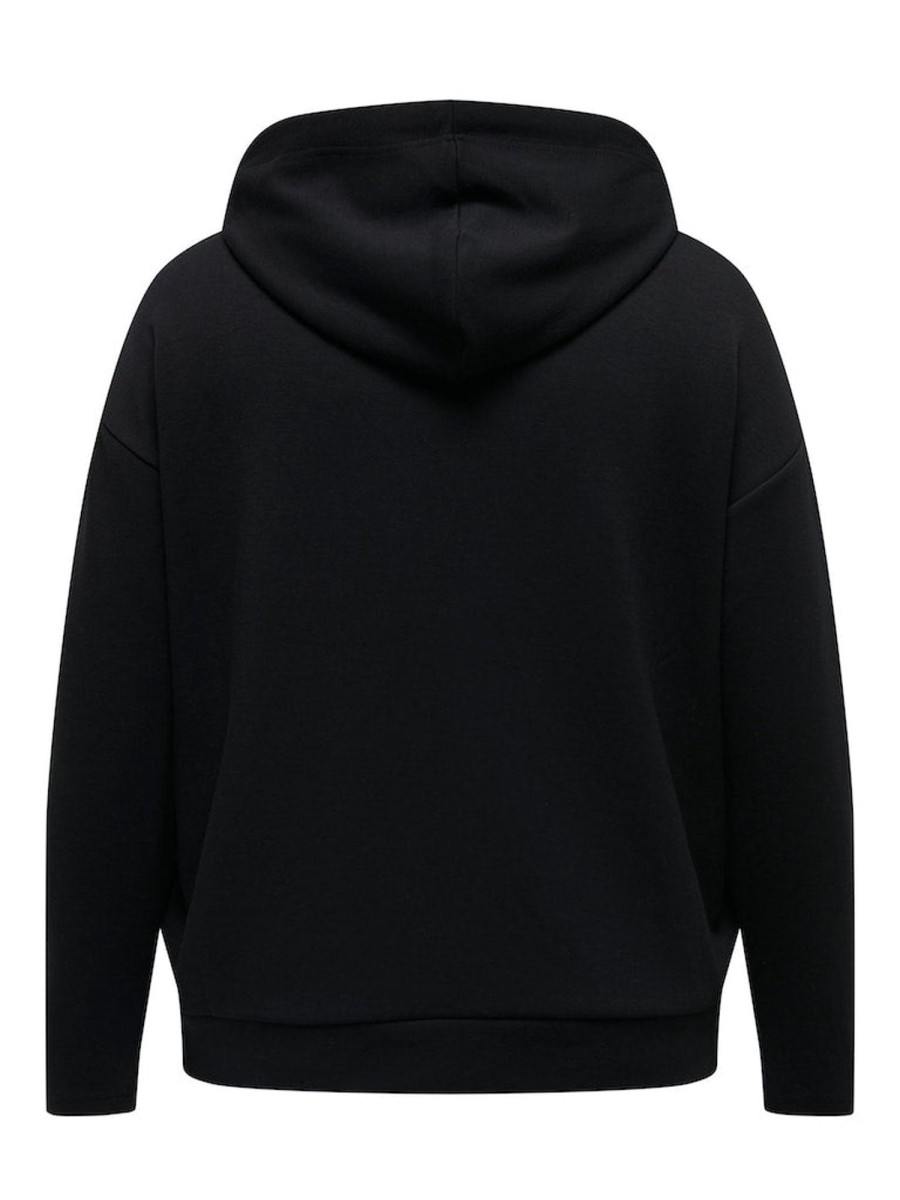 Overdele ONLY CURVE | Oncnew Fancy L/S Hood Swt Black