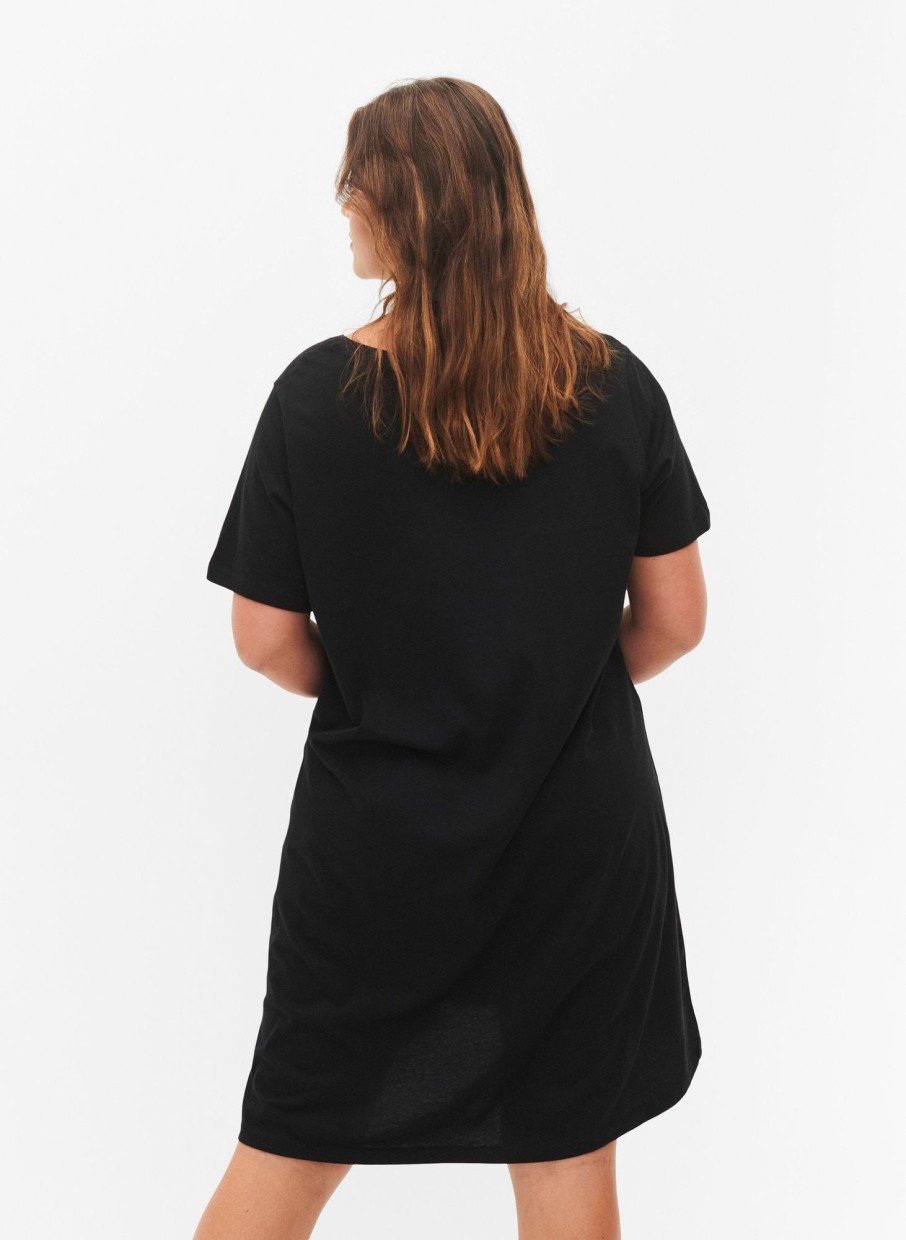 Andet Zizzi | Zimalba - S/S - Blk Dress V Black W. Yesterday