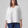 Overdele Vero Moda Curve | Vmunye 3/4 Top Ga Btq Cur