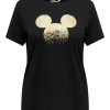 Overdele ONLY CARMAKOMA | Carmickey Glitter Life Ss Reg Tee