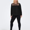 Overdele ONLY CARMAKOMA | Caralice L/S Lace Top Wvn