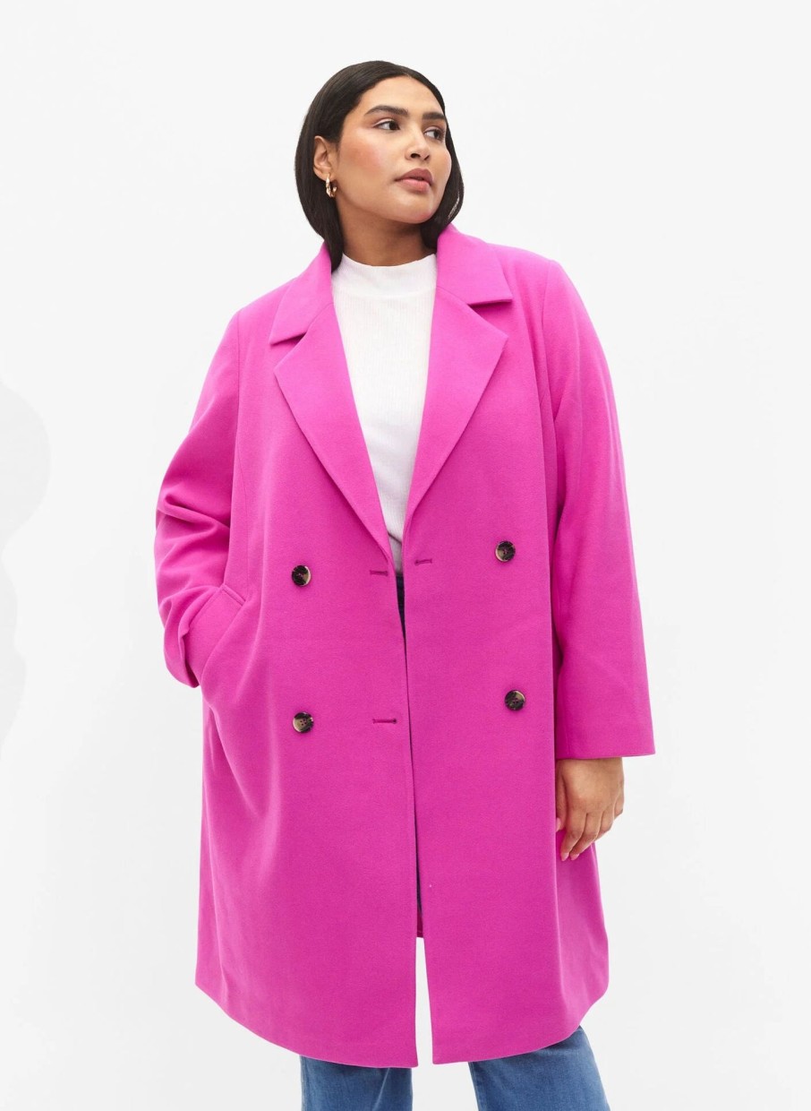 Andet ZIZZI | Zimsasha - L/S - Coat Purple Orchid