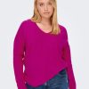 Overdele Only Carmakoma | Langaermet Pullover I Viscose-Strik Fra Carmakoma