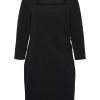 Overdele Vero Moda Curve | Vmcroxi Ls Short Dress Black