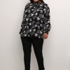 Overdele Kaffe Curve | Kcmarlu Ami Blouse 105122 Black/Antique White Print