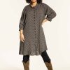 Overdele Studio | Stjulia Dress Black With Sand Squares