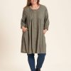 Overdele Gozzip | Gojohanne Shirt Tunic Gold Olive Printed