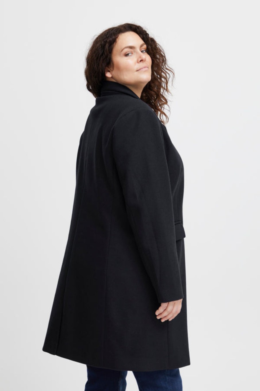 Overdele Fransa Plus Size Selection | Fppaige Jacket 2 Dark Peacoat