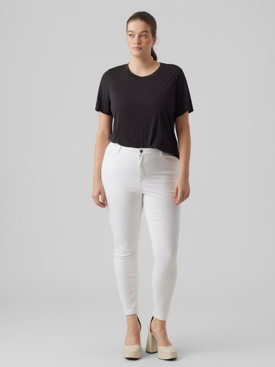 Underdele Vero Moda Curve | Vmphia Hr Sk Soft Vi403 Ga Cur Noos Bright White