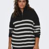 Overdele Only Carmakoma | Caralfrida Ls Zip Highneck Cc Knt Black