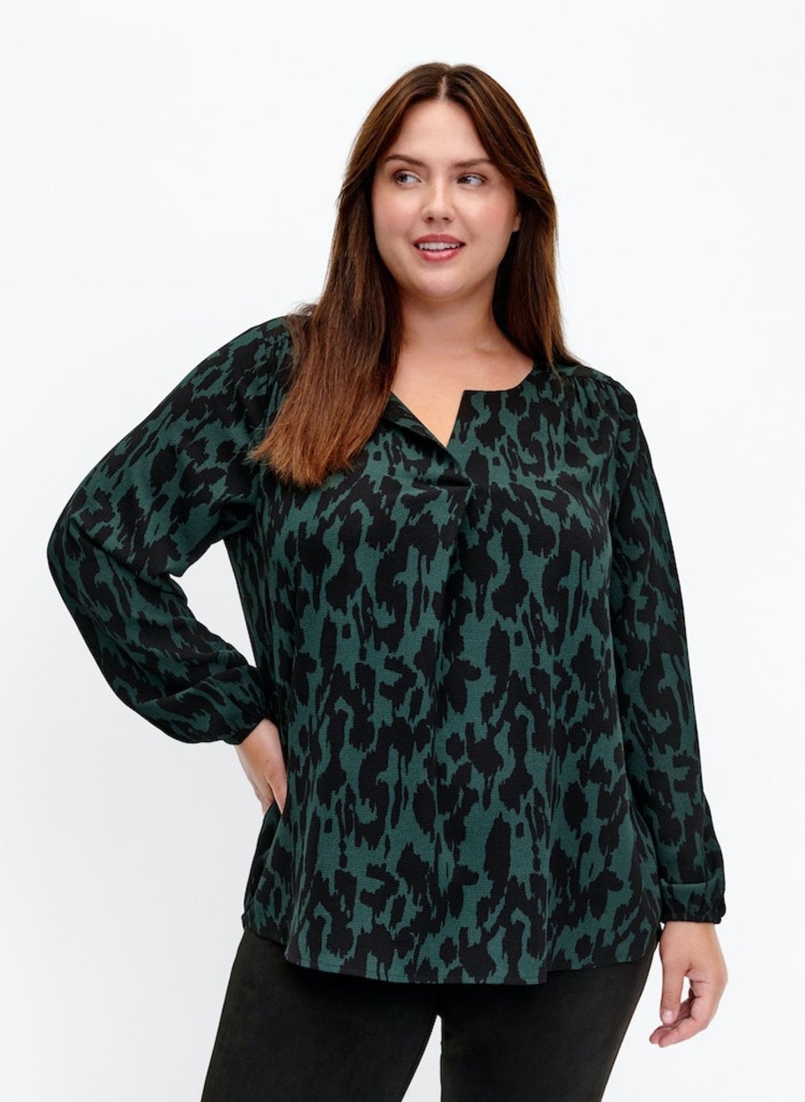 Overdele ZIZZI | Zieanni - L/S - V-Neck Blouse