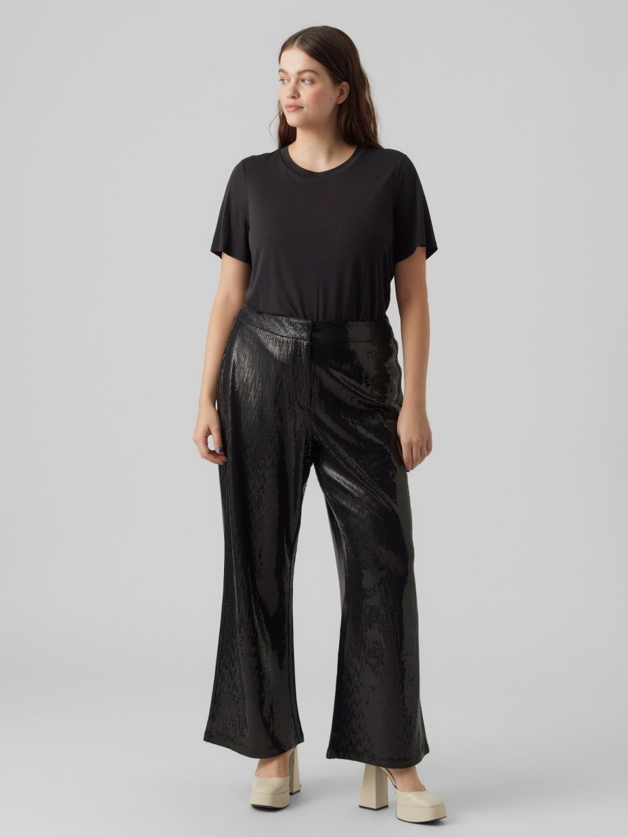 Underdele Vero Moda Curve | Vmlexi Hr Straight Pants Curve Black