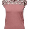 Overdele ONLY CARMAKOMA | Carkinappa S/S O-Neck Top Jrs Rose Tan