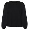 Overdele Vero Moda Curve | Vmcrith Ls Top Jrs Cur Black