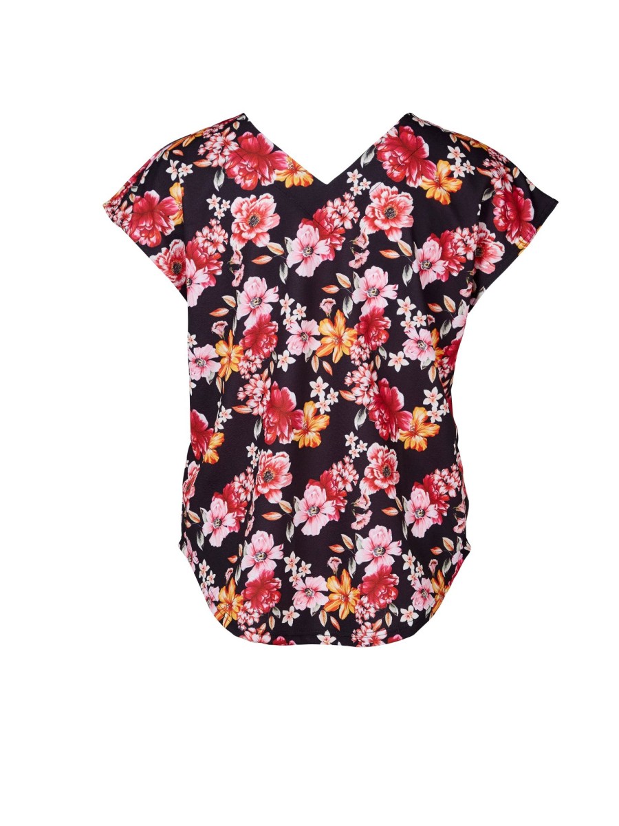 Overdele ZOEY | Zoedith Blouse 000 Black Flowerprint