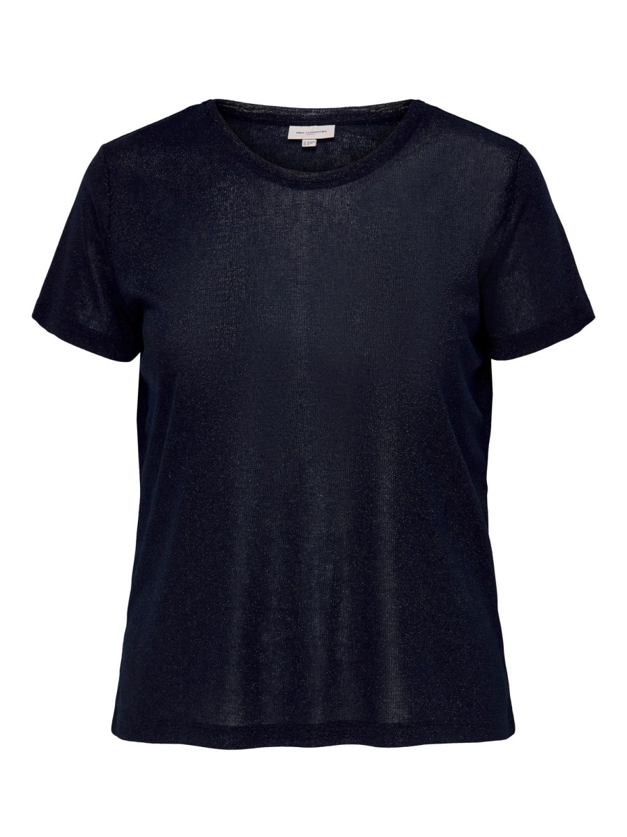 Overdele Only Carmakoma | Glitter T-Shirt Fra Carmakoma