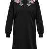 Overdele Only Carmakoma | Carsonny L/S O-Neck Sweat Dress Black