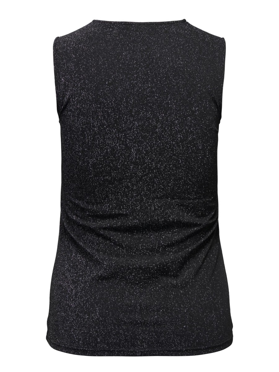 Overdele ONLY CARMAKOMA | Carfiesta S/L Cut Out Top Jrs Black