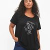 Overdele Zizzi | Zivgiana S/S Straight Tee