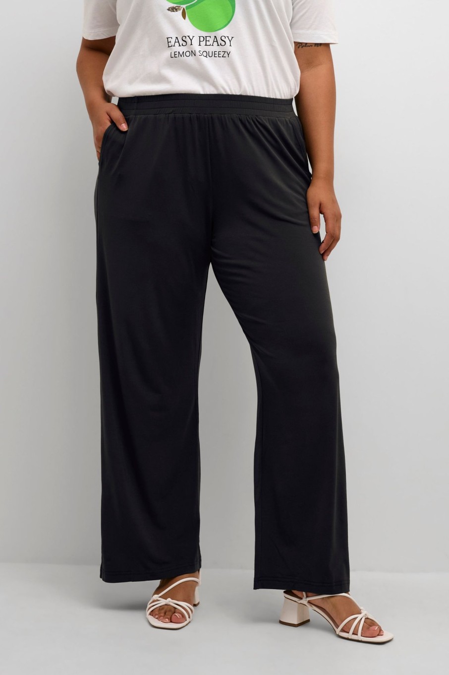 Underdele Kaffe Curve | Kcmalina 7/8 Wide Pants