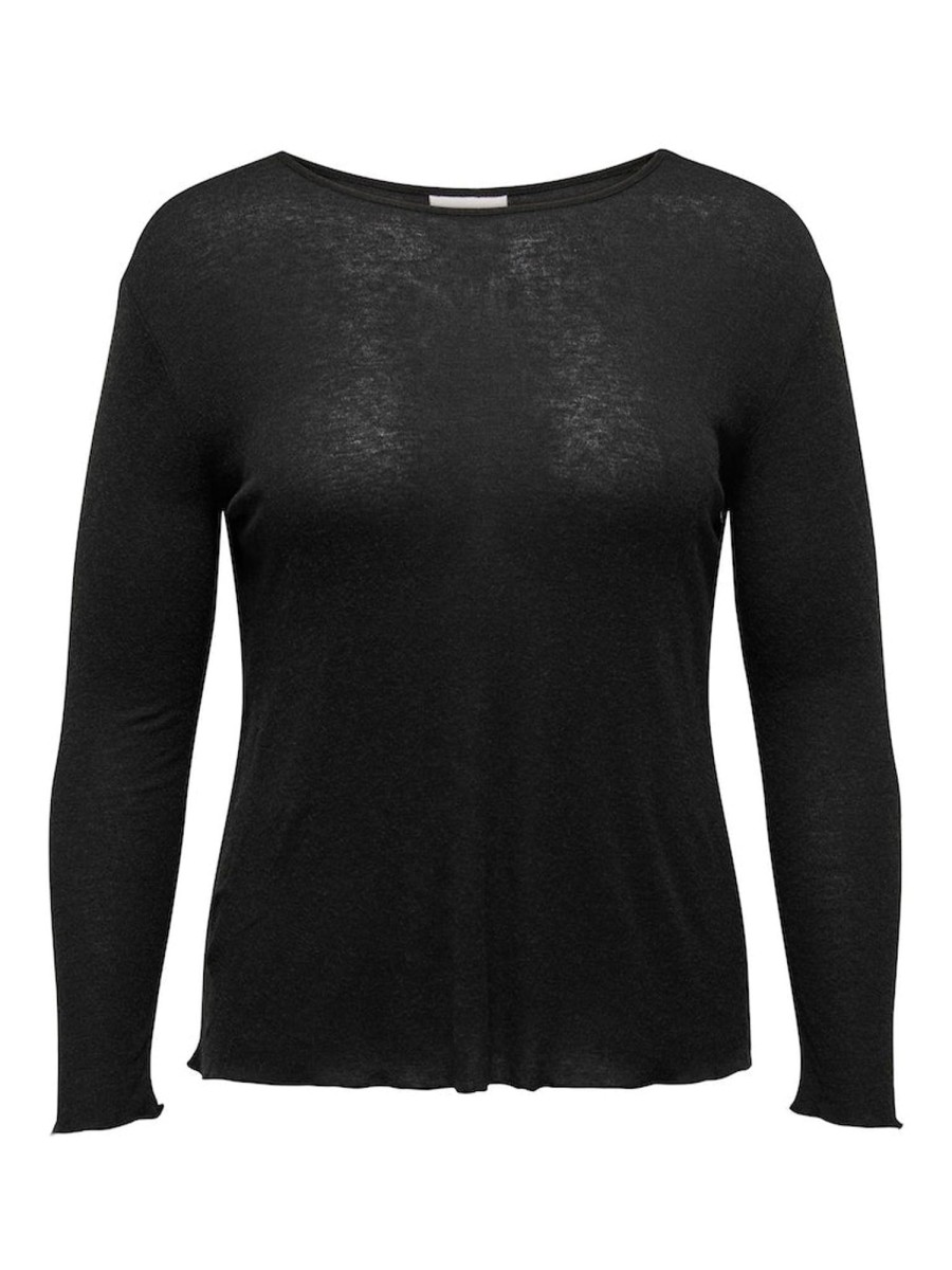 Overdele Only Carmakoma | Carstrada L/S O-Neck Top Jrs - Med Uld Black