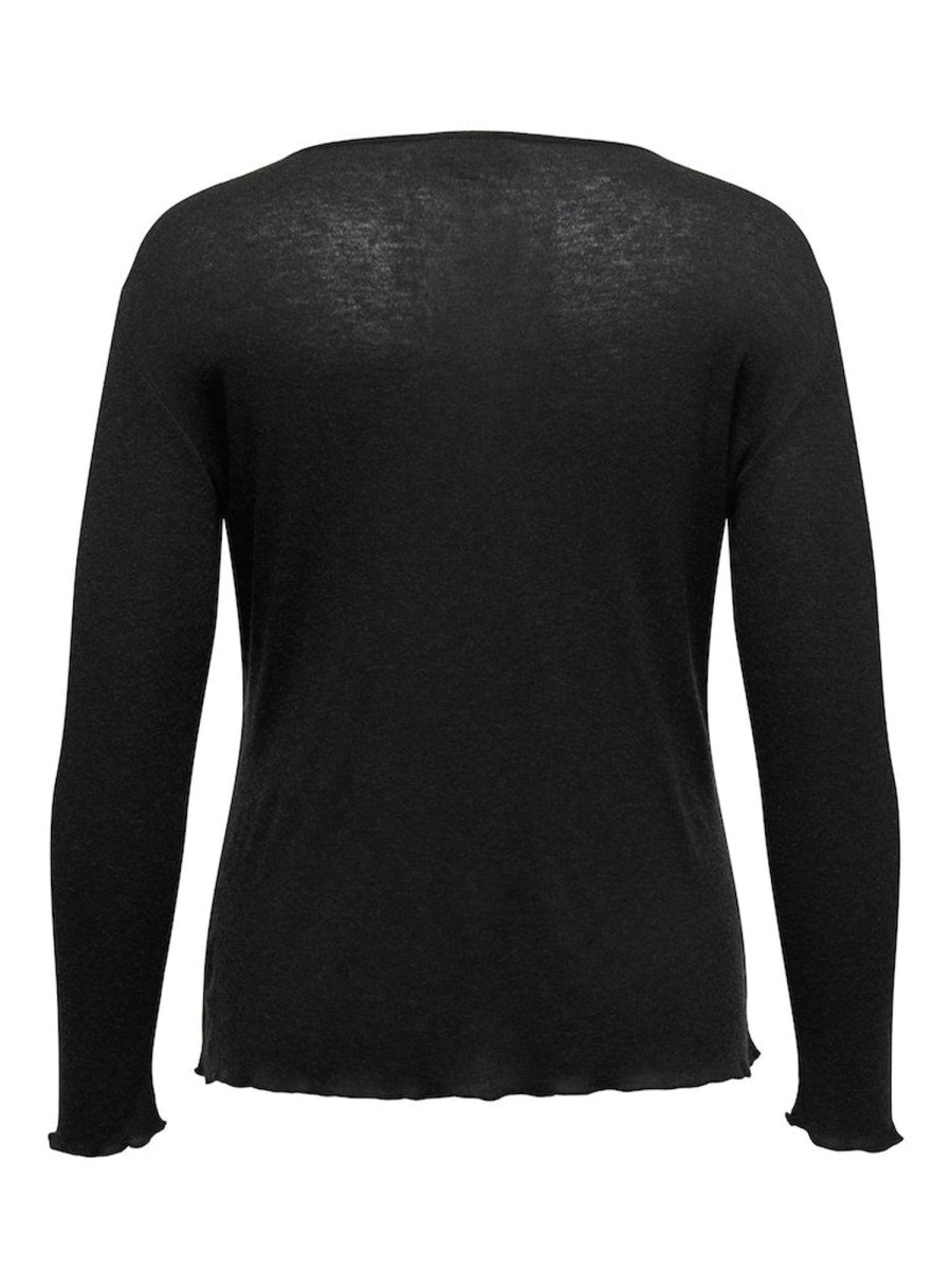 Overdele Only Carmakoma | Carstrada L/S O-Neck Top Jrs - Med Uld Black