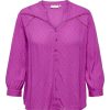 Overdele ONLY CARMAKOMA | Carshana 3/4 Shirt Purple Wine