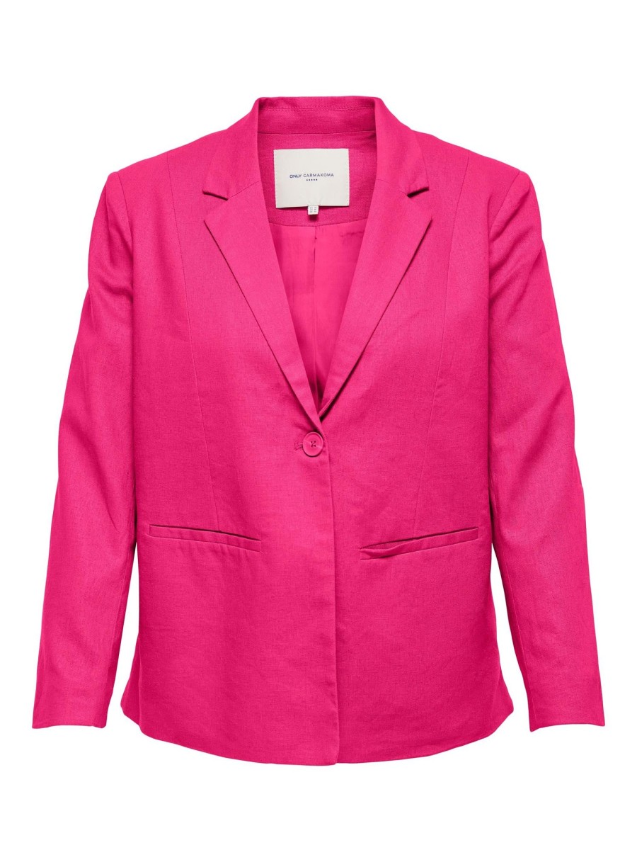 Overdele Only Carmakoma | Carola-Caro Linen Blazer