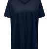 Overdele ONLY CARMAKOMA | Carsheba Life S/S Long A-Shape Tee Jrs Dress Blues