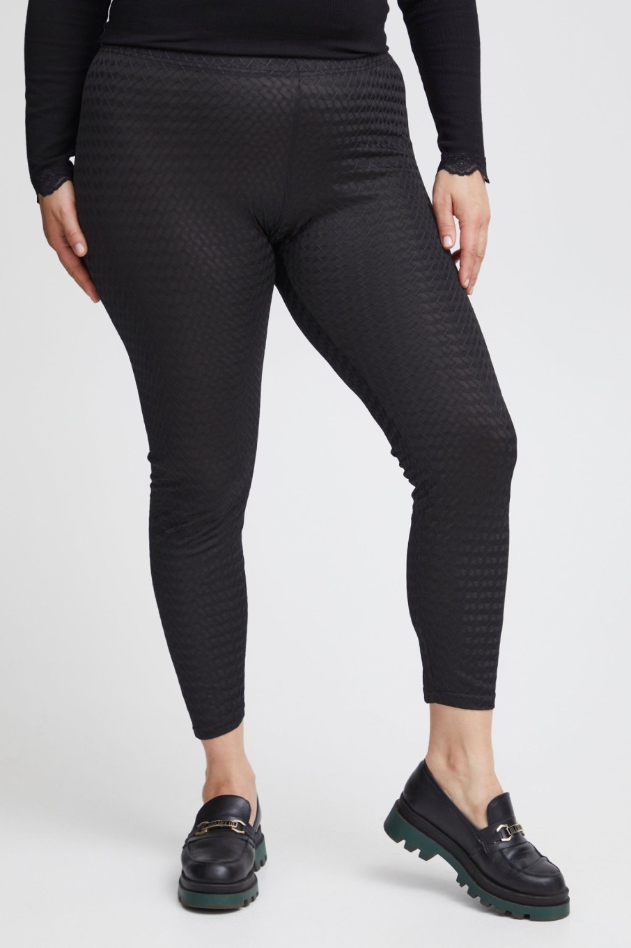 Underdele Fransa Plus Size Selection | Fpkaela Leggings Black Mix