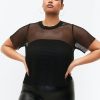 Overdele ZIZZI | Zibldanja - S/S - Fishnet Top Black