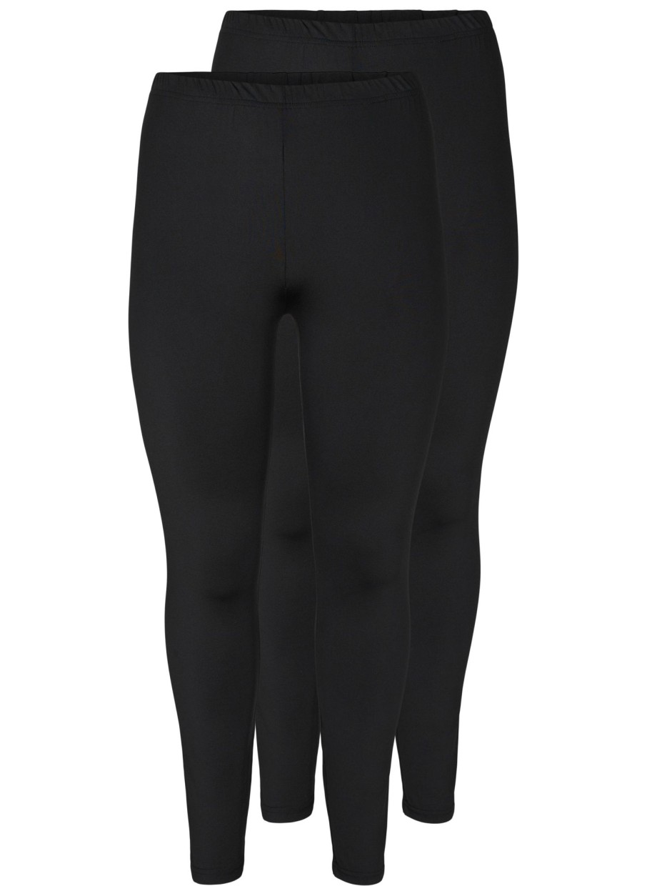 Underdele Zizzi | Zileggings - Long - 2 Pack Black