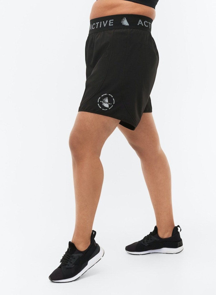 Underdele ZIZZI | Ziaekis - Elastic Shorts Black