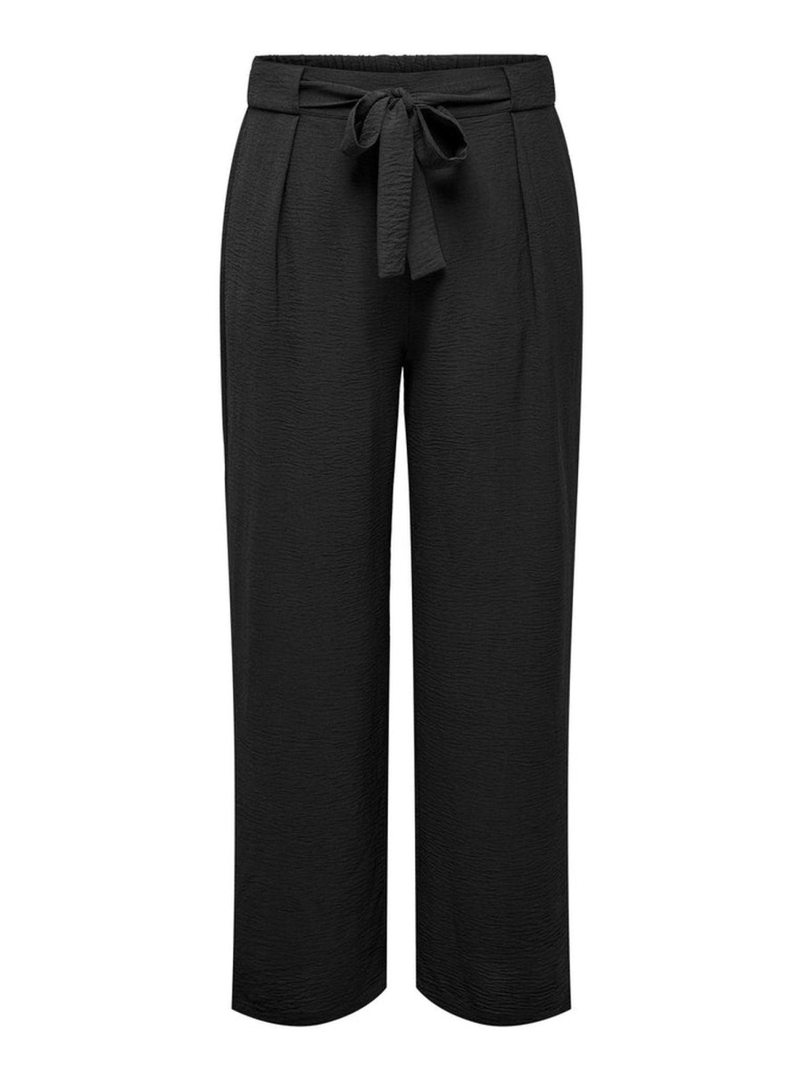 Underdele ONLY CURVE | Oncmette Wide Hw Pant Wvn Black