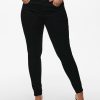 Andet Only Carmakoma | Caraugusta Hw Skinny Black Jeans